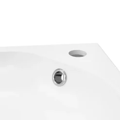 Plan vasque blanc satin en résine l.60,4 x P.36,2 cm, GoodHome Maza
