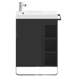 Plan vasque blanc satin en résine l.60,4 x P.36,2 cm, GoodHome Maza
