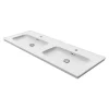 Plan vasque double blanc en céramique l.120 cm, GoodHome Endell