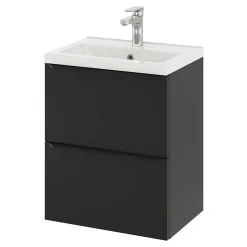 Plan vasque faible profondeur blanc GoodHome Nira 50 cm