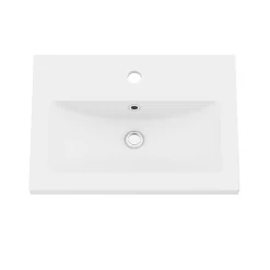 Plan vasque faible profondeur blanc GoodHome Nira 50 cm