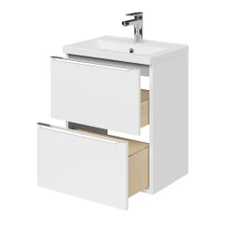 Plan vasque faible profondeur blanc GoodHome Nira 50 cm