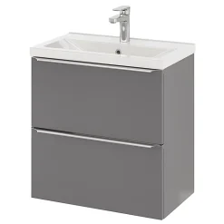 Plan vasque faible profondeur blanc GoodHome Nira 60 cm