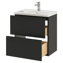 Plan vasque faible profondeur blanc GoodHome Nira 60 cm