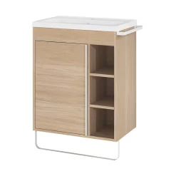 Plan vasque faible profondeur blanc GoodHome Nira 60 cm
