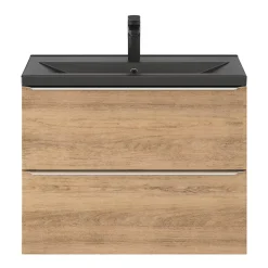 Plan vasque faible profondeur noir GoodHome Nira 80 cm