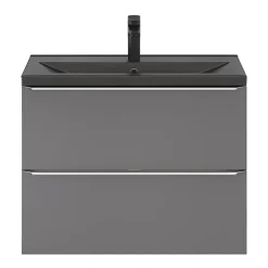Plan vasque faible profondeur noir GoodHome Nira 80 cm
