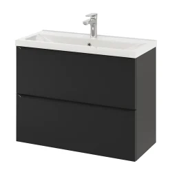 Plan vasque faible profondeur blanc GoodHome Nira 80 cm
