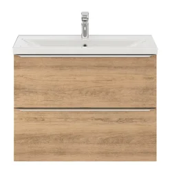 Plan vasque faible profondeur blanc GoodHome Nira 80 cm
