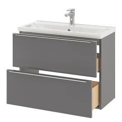 Plan vasque faible profondeur blanc GoodHome Nira 80 cm