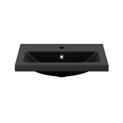 Plan vasque faible profondeur noir GoodHome Nira 50 cm