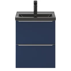 Plan vasque faible profondeur noir GoodHome Nira 50 cm