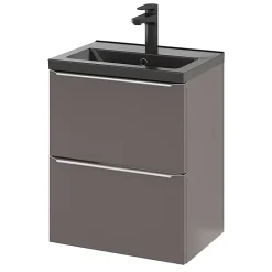 Plan vasque faible profondeur noir GoodHome Nira 50 cm