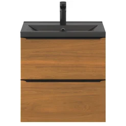 Plan vasque faible profondeur noir GoodHome Nira 60 cm
