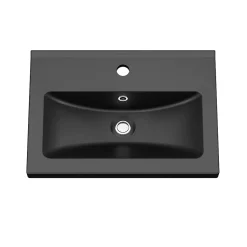 Plan vasque faible profondeur noir GoodHome Nira 60 cm