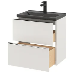 Plan vasque faible profondeur noir GoodHome Nira 60 cm