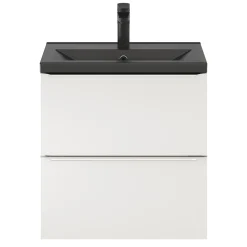 Plan vasque faible profondeur noir GoodHome Nira 60 cm