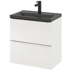 Plan vasque faible profondeur noir GoodHome Nira 60 cm
