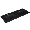 Plan vasque intégré en résine de synthèse ENIO 140cm noir