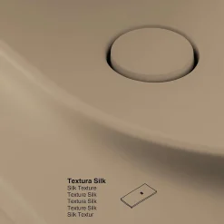 Plan vasque lavabo POALGI résine Wraitom 100x46 cm beige albero série Bül