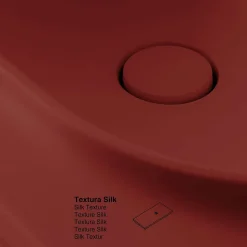 Plan vasque lavabo POALGI résine Wraitom 80x46 cm rouge tassili série Bül