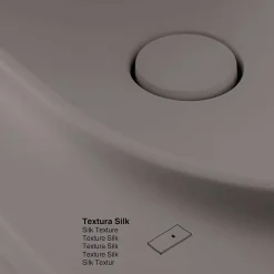 Plan vasque lavabo POALGI résine Wraitom 120x46 cm gris concret série Bül