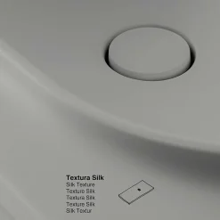 Plan vasque lavabo POALGI résine Wraitom 80x46 cm gris humo série Bül