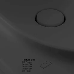 Plan vasque lavabo POALGI résine Wraitom 80x46 cm noir antracita série Bül