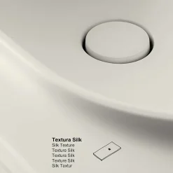 Plan vasque lavabo POALGI résine Wraitom 120x46 cm blanc marfil série Bül