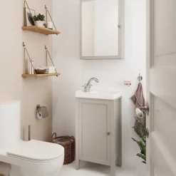 Plan vasque lave-mains blanc GoodHome Lana L. 44,7 x H. 14,2 x P. 30,7 cm