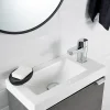 Plan vasque lave-mains blanc en résine, GoodHome Beni