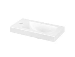 Plan vasque lave-mains blanc en résine, GoodHome Beni