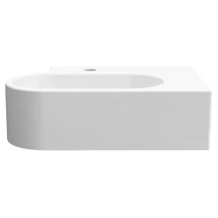 Plan vasque lave-mains en céramique, l.47,5 x H.13,3 x P.29,5 cm, blanc, GoodHome Levanna