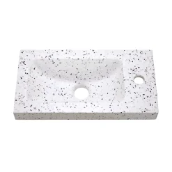 Plan vasque lave-mains l.44,2 x H.5 x P.23,2 cm , terrazzo, Homesight
