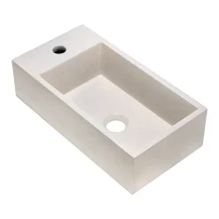 Plan vasque lave-mains l.44,2 x H.12 x P.23,2 cm, béton moucheté, Homesight
