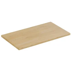 Plan vasque NATURA L80 x P46 cm Chene clair À poser Finition bois naturelle