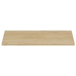 Plan vasque NATURA L80 x P46 cm Chene clair À poser Finition bois naturelle