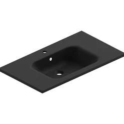 Plan vasque noir en résine l.90 cm, Pura+