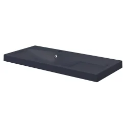 Plan vasque noir en résine l.100 cm GoodHome Mila