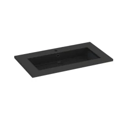 Plan vasque noir en résine l.90 cm, Calao