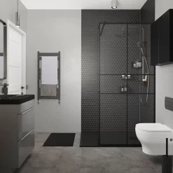 Plan vasque noir en résine l.60 cm GoodHome Mila