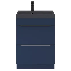 Plan vasque noir en résine l.60 cm GoodHome Mila