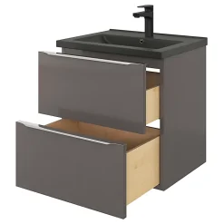 Plan vasque noir GoodHome Nira 60 cm