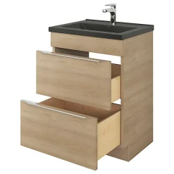 Plan vasque noir GoodHome Nira 60 cm