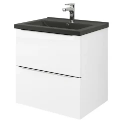 Plan vasque noir GoodHome Nira 60 cm