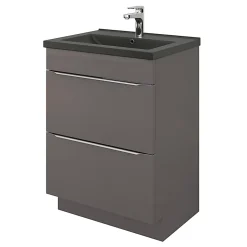 Plan vasque noir GoodHome Nira 60 cm