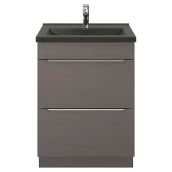 Plan vasque noir GoodHome Nira 60 cm