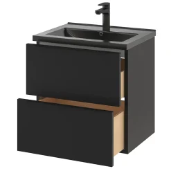 Plan vasque noir GoodHome Nira 60 cm