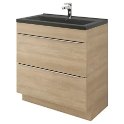 Plan vasque noir GoodHome Nira 80 cm