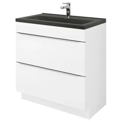 Plan vasque noir GoodHome Nira 80 cm
